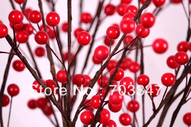 Новое поступление! (120 шт./лот) искусственные ягоды спрей красные оранжевые