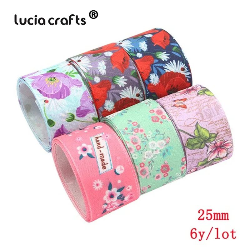 040054288 Style8 6y Lucia crafts 6 ярдов много вариантов печатные корсажные ленты лук Ремесло DIY Швейные материалы ручной работы аксессуары S0309 - Цвет: 040054288 Style8 6y