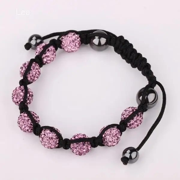 DIY shiny 10mm shamballa crystal bead jonquil bracelet 2015 for women | Украшения и аксессуары