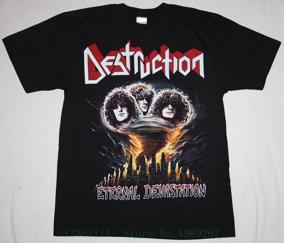 Deternal Devastationྒ трэш группа Kreator Sodom Новая Черная футболка мужские хлопковые