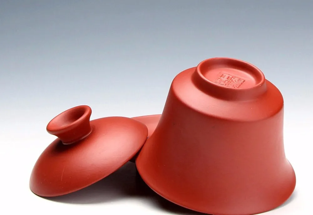 Супница Gaiwan чайная чаша фиолетовая глина кунг-фу чайная чашка около 120 мл Пуэр Улун Черный чайный набор 2 цвета на выбор