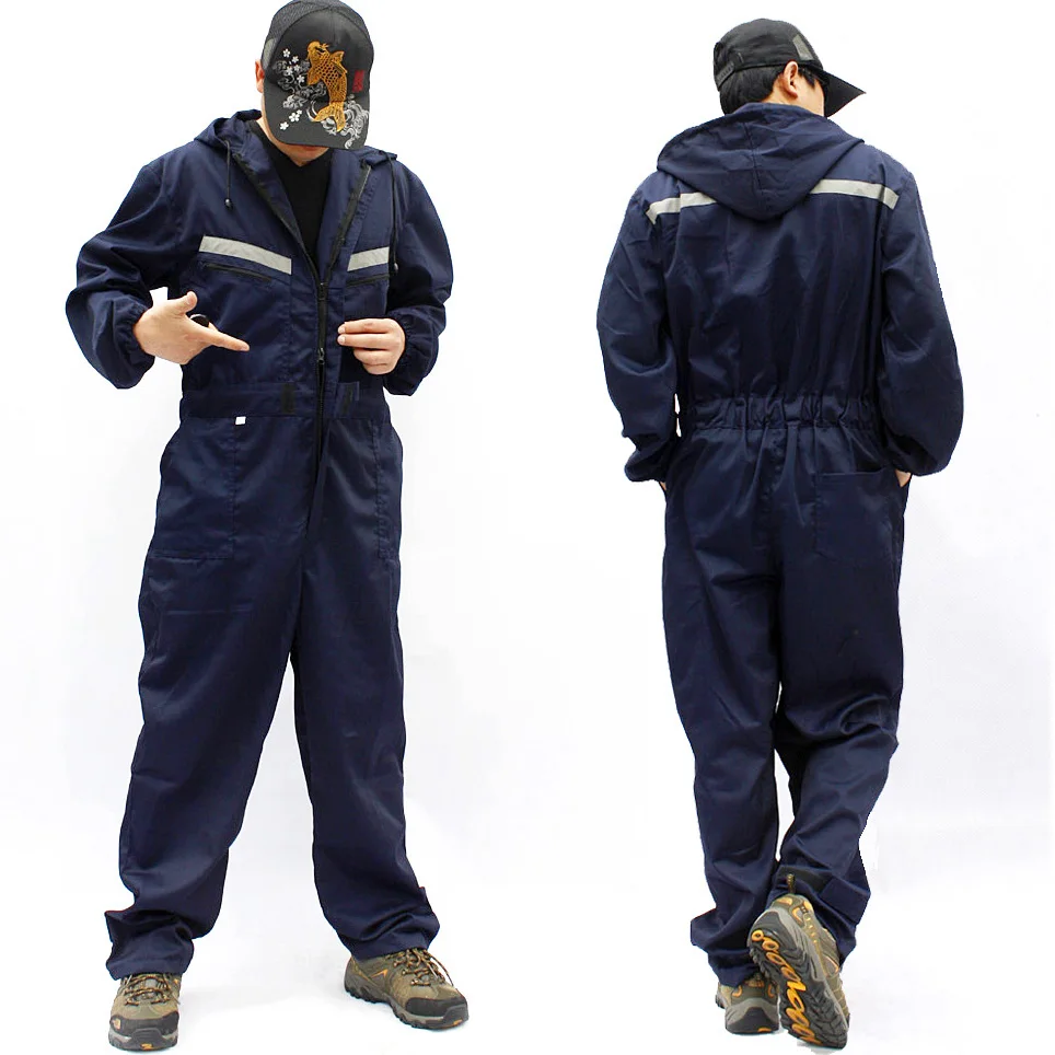 Комбинезоны! Мужской Свободный комбинезон с капюшоном прочные рабочие форменные