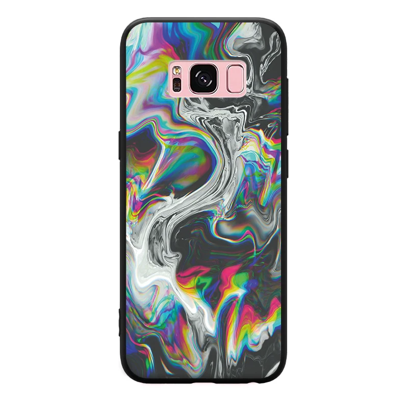 Эстетические удобные живописи тушью Pattern для Samsung Galaxy S6 S7 край S8 S9 Plus Note 3 4 5 8 9 Жесткий чехол для телефона - Цвет: 8166