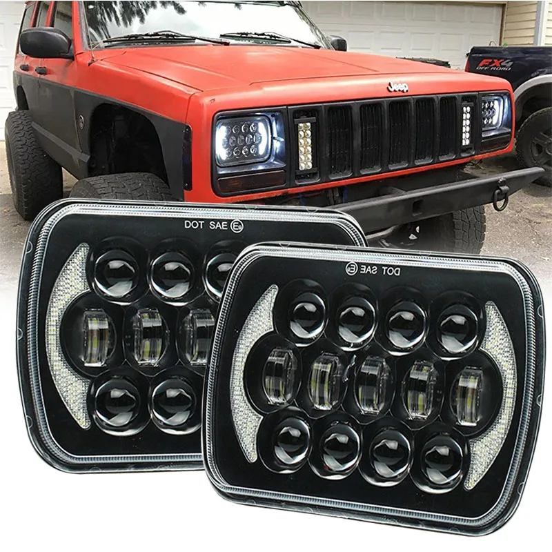 5 ''x 7'' 6 дальнего ближнего света светодиодные фары для Jeep Wrangler YJ Cherokee XJ H6054