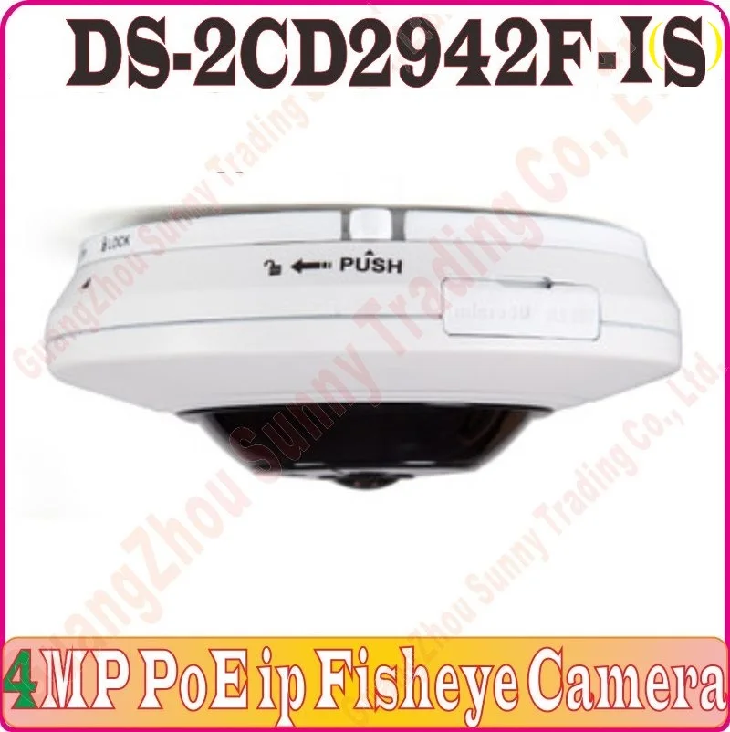 Eng Version сетевая камера 4.0MP 1080 P панорамная рыбий глаз ip 8 м ИК poe питание DS 2CD2942F IS