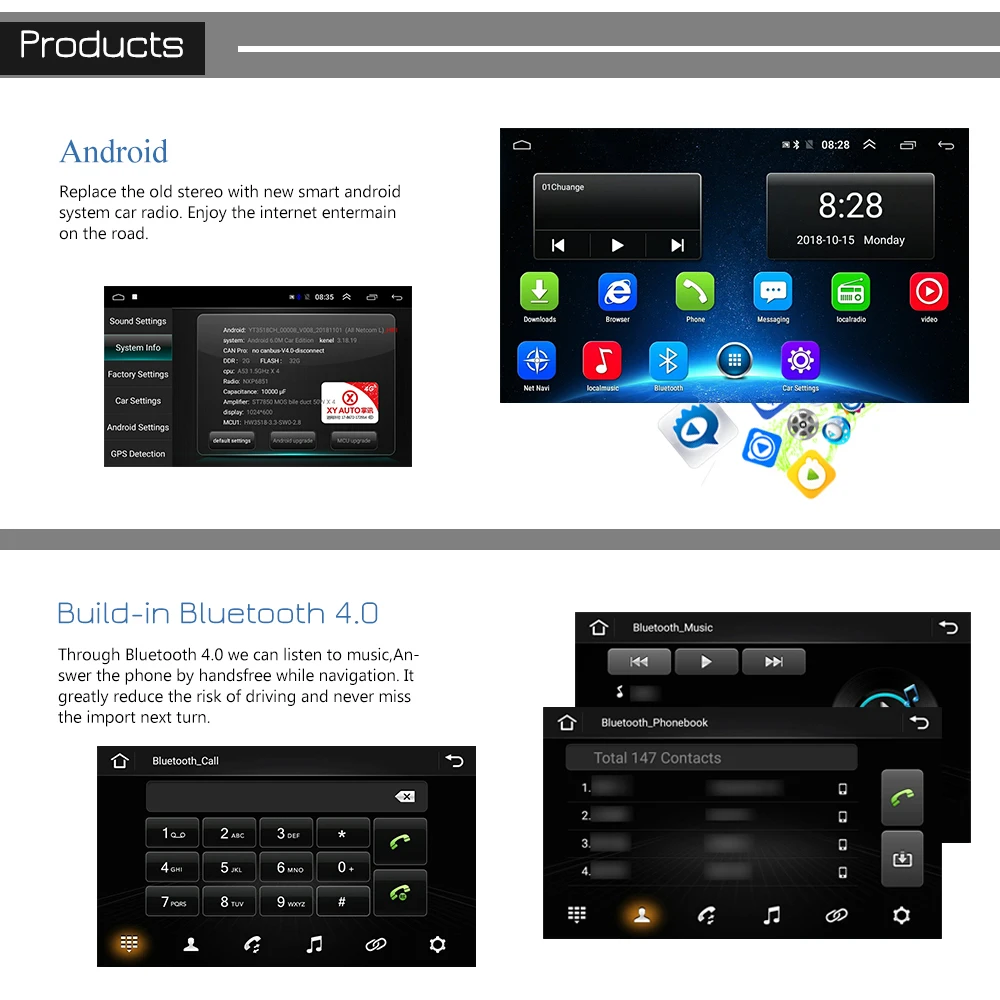 Android 6 0 двойной Дин Радио 7 ''Емкость сенсорный экран MP5 плеер с Авторадио Bluetooth