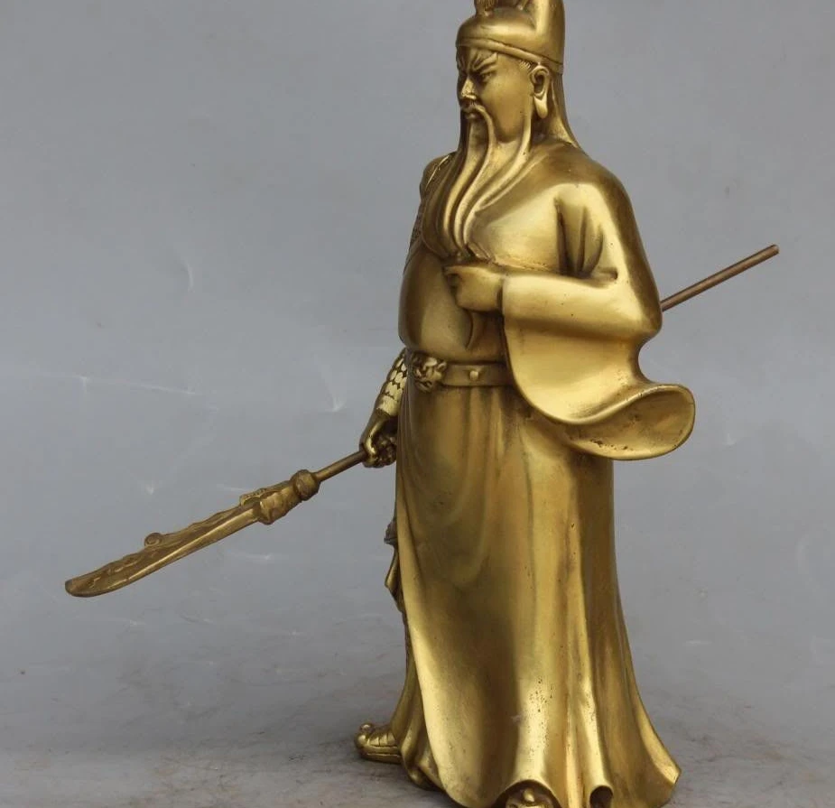 Бесплатная доставка 8 &quotКитайский Бронзовый Дракон Guan Gong Yu Warrior God Guangong