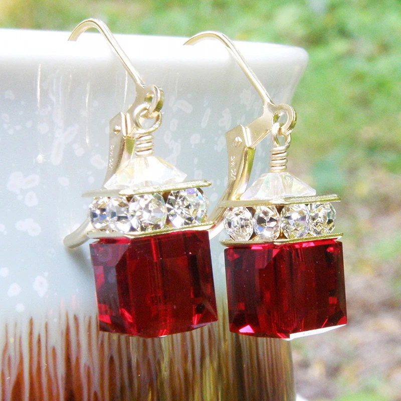 Модные серьги с фианитом для женщин оптовая продажа ювелирные изделия цветные