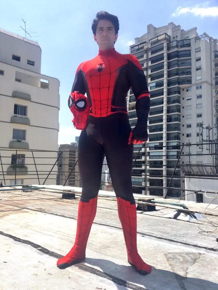 Spider-Man2 костюм для косплея с 3D принтом Человек-паук боди глазами-пауками новинка