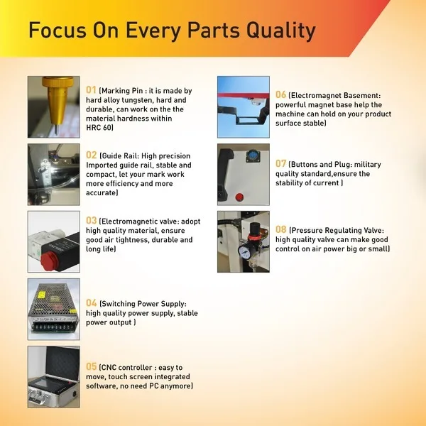 Заводская оптовая цена! ЧПУ портативная маркировочная машина с точечным штифтом