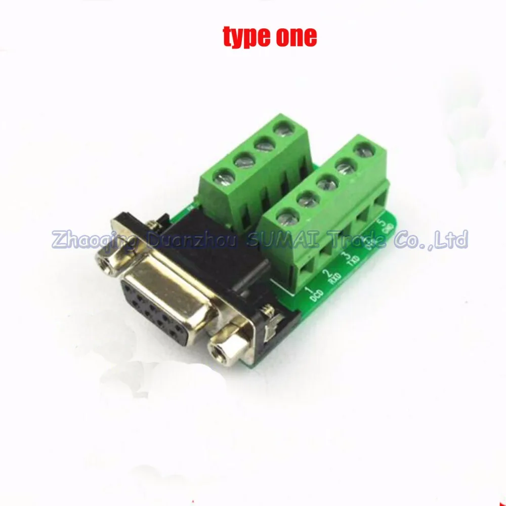 Розетка параллельная 2 ряда 9 контактов последовательный порт DB9 поворот на