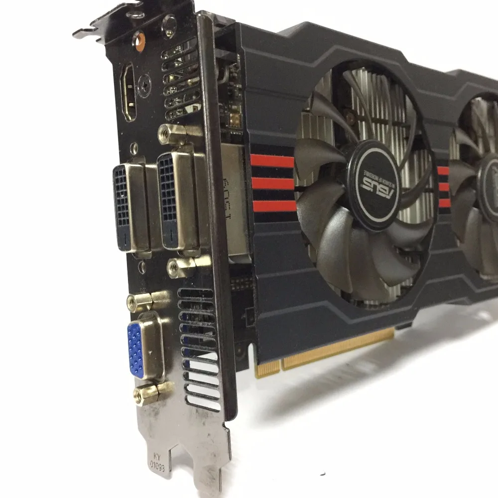 Б/у Asus GTX-750TI-OC-2GD5 GTX750TI GTX 750TI 2G D5 DDR5 PC настольные видеокарты PCI Express 3,0 GTX 750 ti 1050 GTX750