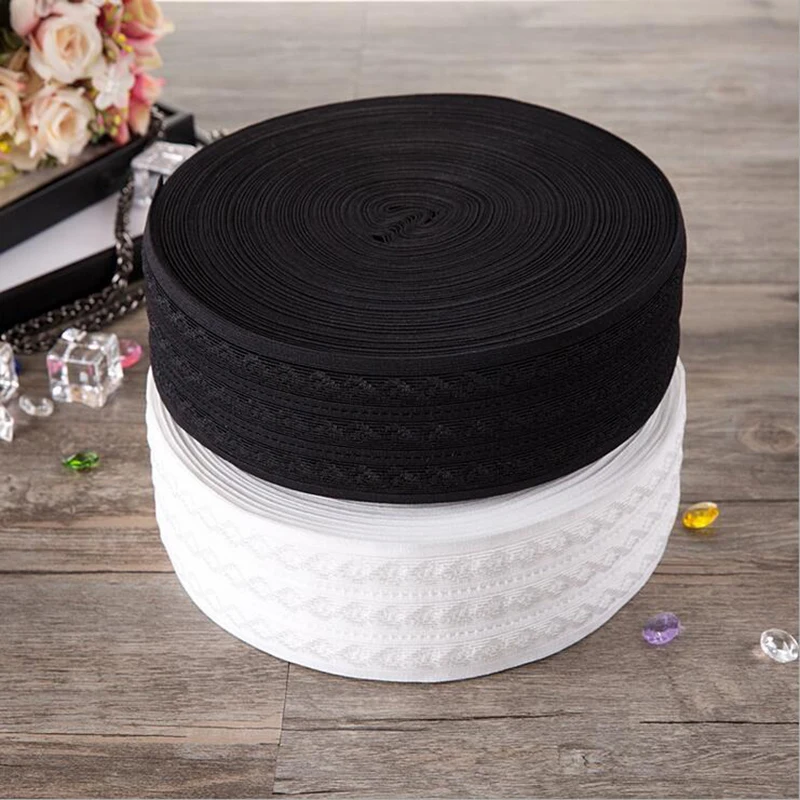

Elastic Dand Ribbon Nylon Hollow Black White 60mm For Handwork Apparel & Sewing Fabric Edge Accessories BBXY-0126