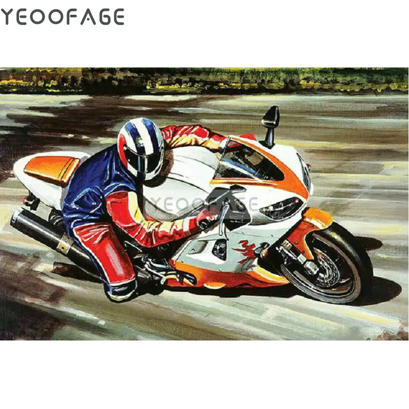 

5D DIY Diamond Painting Cross Stitch Racing player Full square diamond Embroidery picture resin drill Mosaic paste art painting