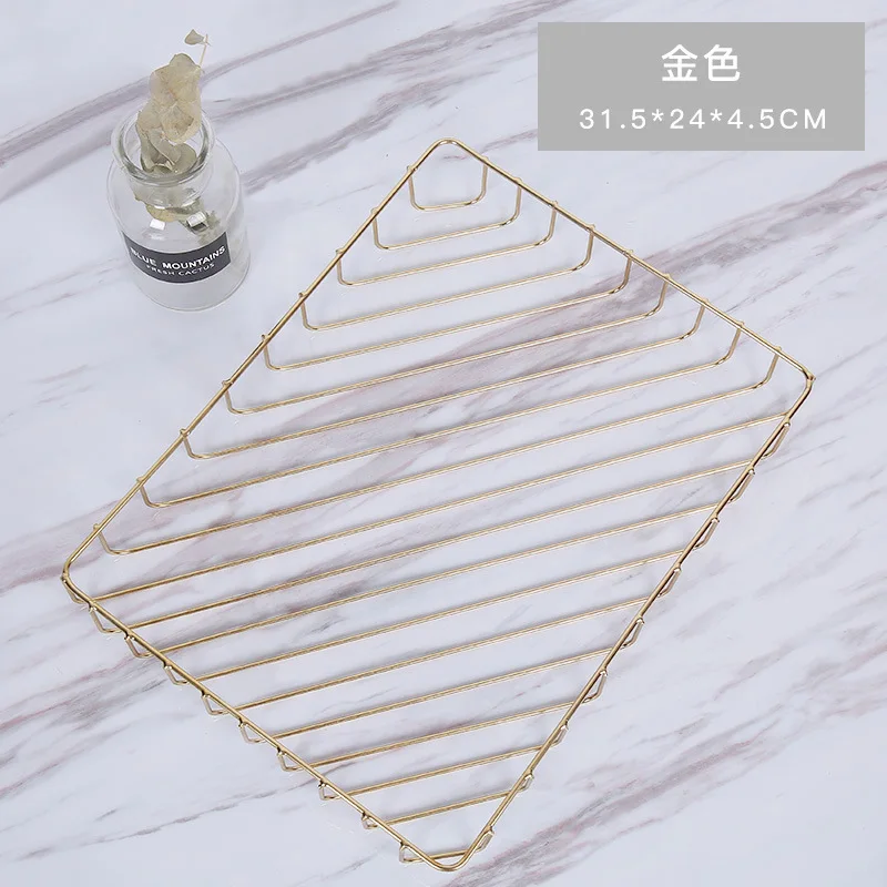 Поднос корзина для фруктов мусора отделка текст из кованого железа розовое