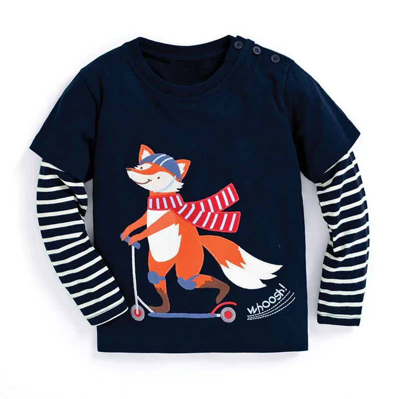 Jumpingbaby 2021 детская одежда футболка для мальчиков Детская с длинным рукавом