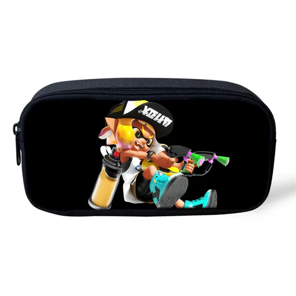 As picture THIKIN Splatoon 2 дети пенал для женщин мультфильм макияж сумки аниме косметички большой емкости школьные канцелярские принадлежности - Цвет: As picture