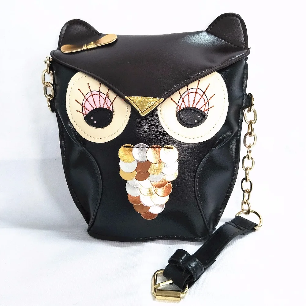 M587 Cute Animal Owl Pu Leather Messenger Bags Bag Small Size Girl Gift Wholesale | Багаж и сумки