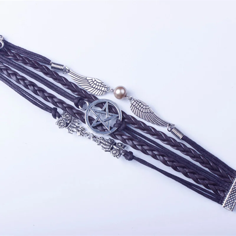 Женский браслет Gofuly винтажный высокого качества с крыльями|wings bracelet|bangle charmcharm