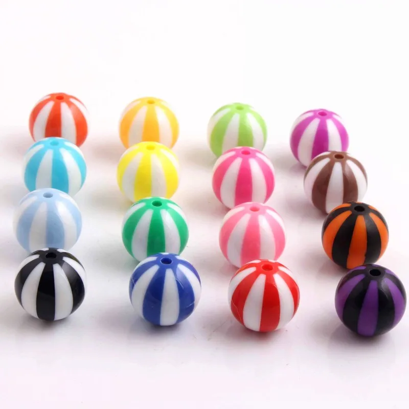 Оптовая продажа модные новые крупные акриловые Круглые бусины OYKZA в виде арбуза