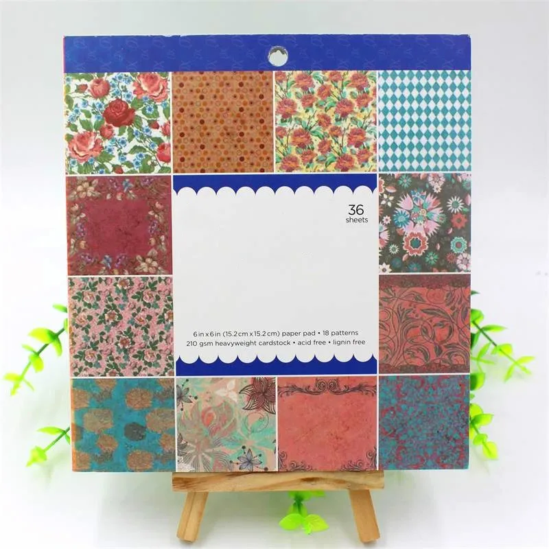 YPP CRAFT 6 ''без кислоты винтажный цветочный узор стандартный набор из 36 листов