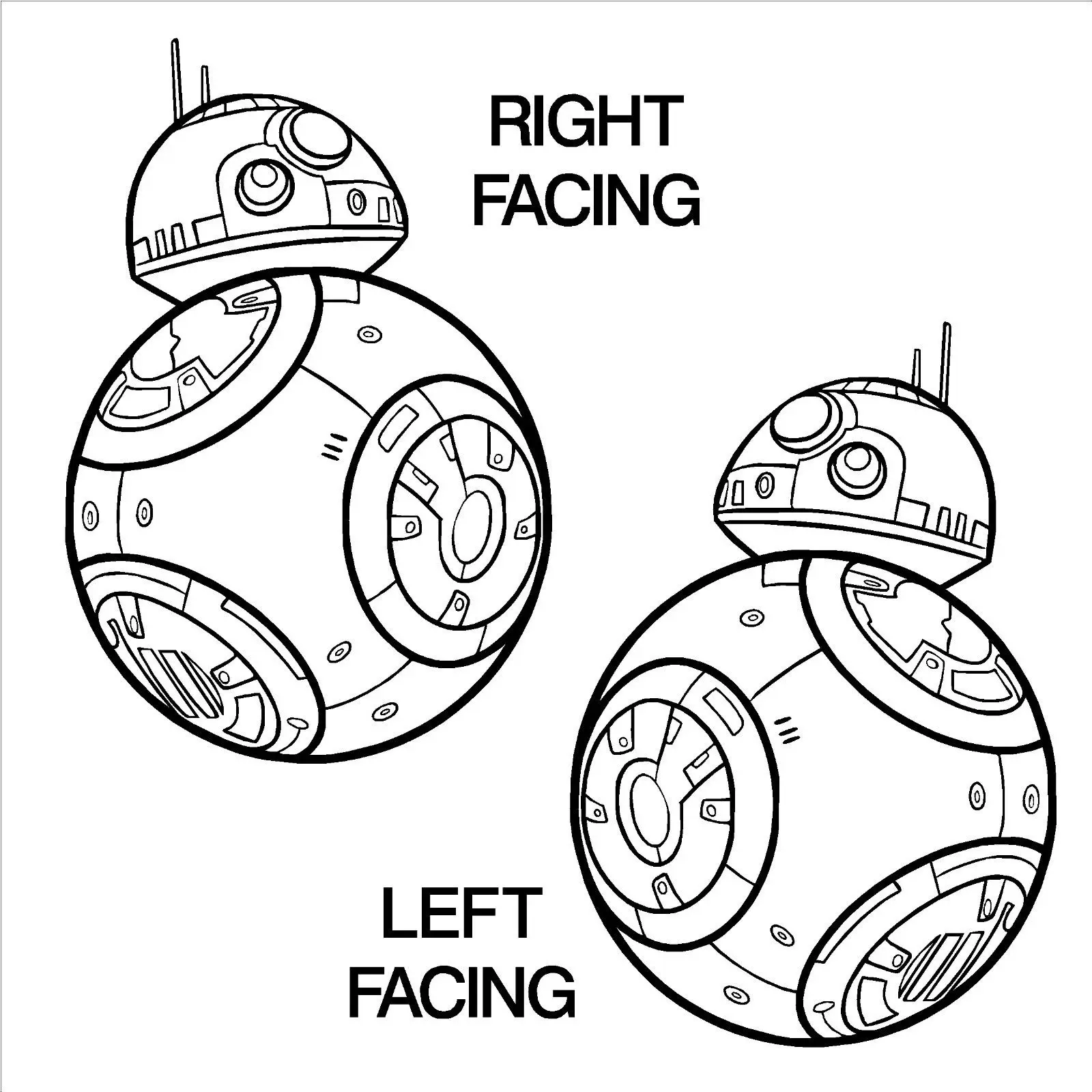 W190 STAR WARS BB-8 DROID THE FORCE AWAKENS vinyl wall art sticker for Kids Room home decor Cartoon Decal Boys Gift | Дом и сад