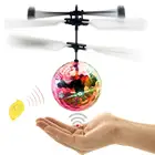 RC летающий шар, игрушечный беспилотный вертолет, встроенный Блестящий светодиодный светильник для взрослых, антистрессовый цветной шар, детская игрушка, Рождественский праздничный подарок