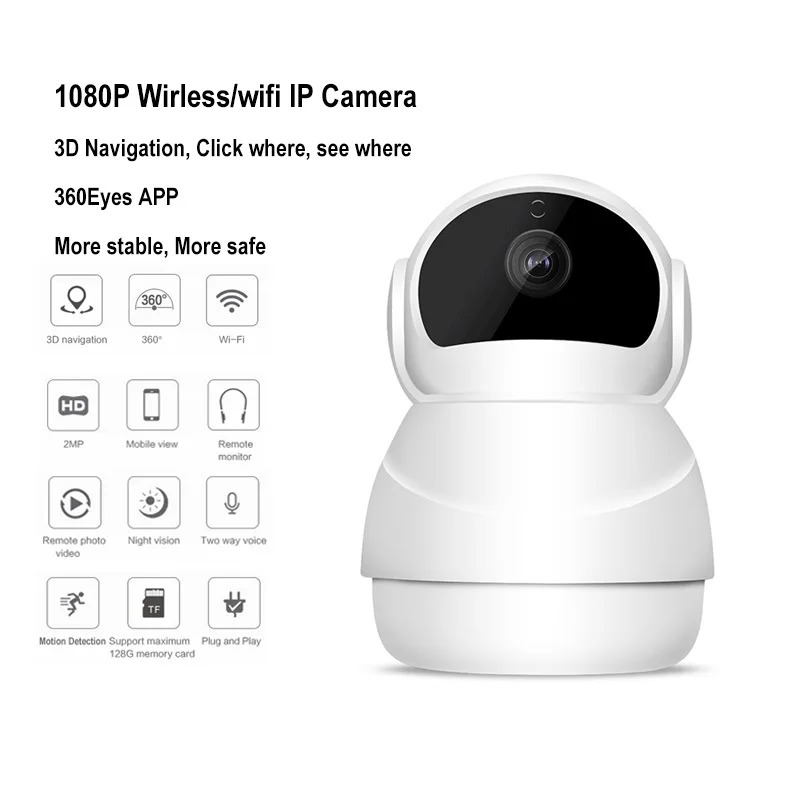 IP-камера для домашней системы безопасности 1080P P2P PTZ 2 МП | Безопасность и защита