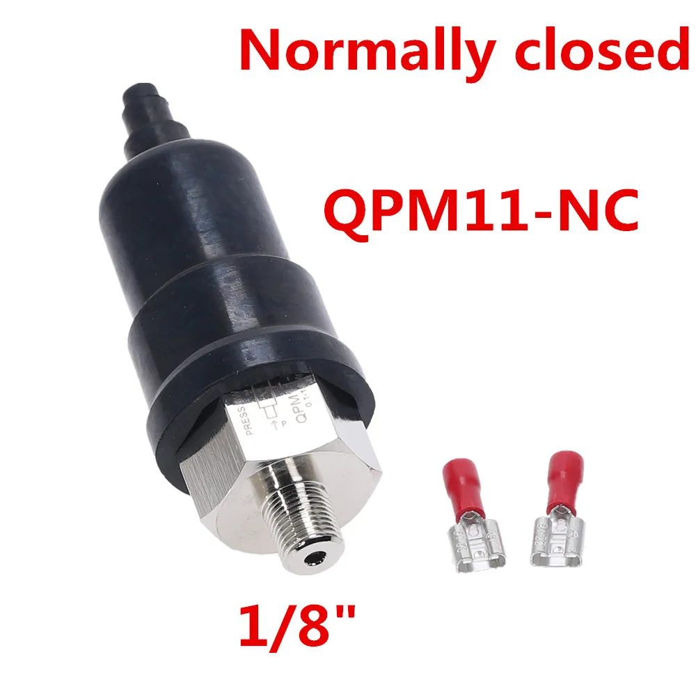 QPM11 NC 01 1/" 1/8" микро Давление Регулируемый мембранный Гидравлический переключатель QPM11-NC/QPM11-NO переключатель давления провод внешняя резьба сопло - Цвет: QPM11 NC 01