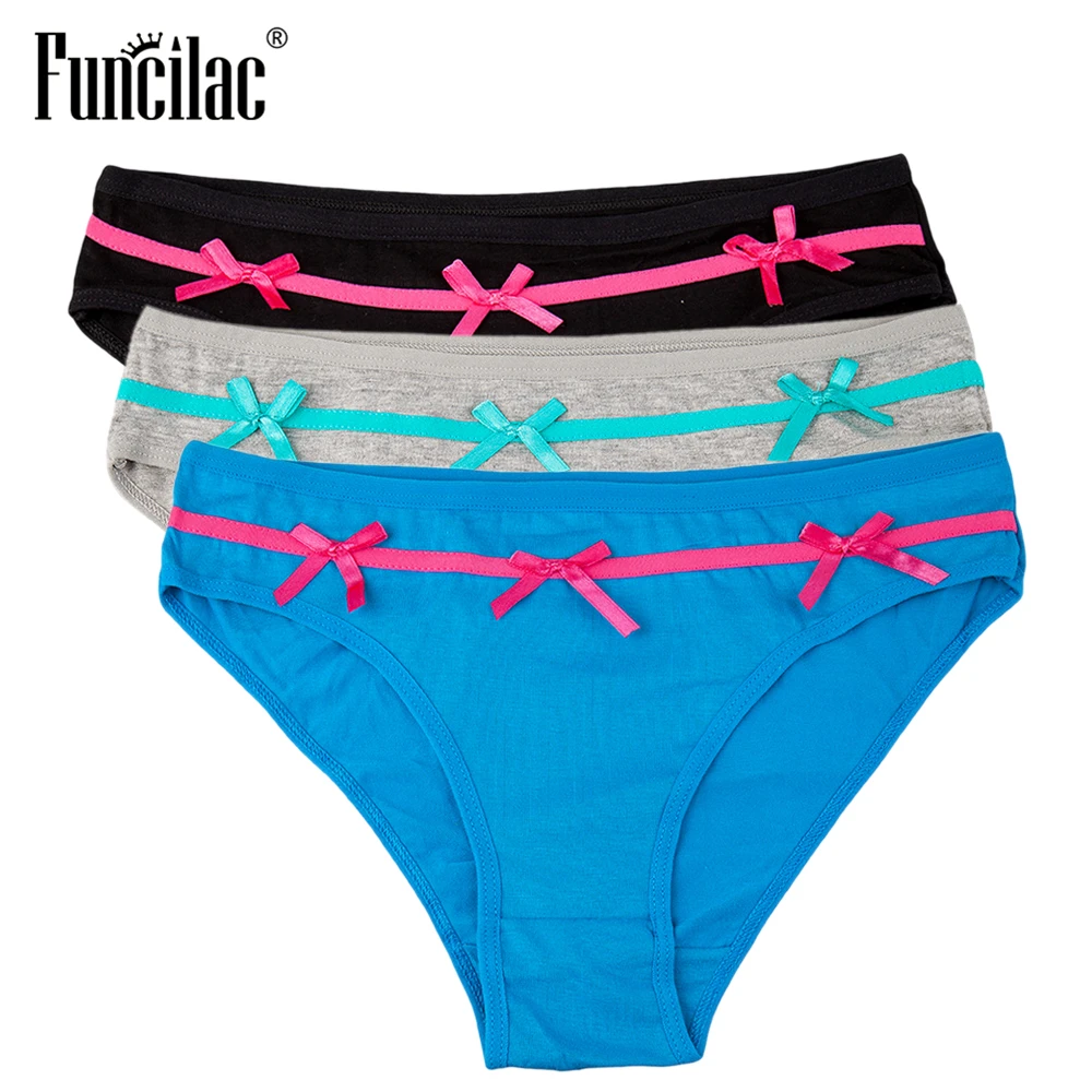 FUNCILAC Фирменное нижнее белье Для женщин лук лоскутное трусы сексуальные