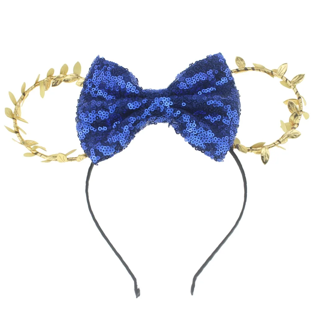 Повязка на голову с ушками мыши для девочек Рождественский день рождения блестки