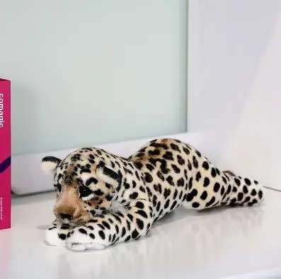 Leopard Мягкие животные тигр, плюшевые игрушки подушка животное лев Peluche Kawaii кукла хлопок девочка Brinquedo игрушки для детей - Цвет: Leopard