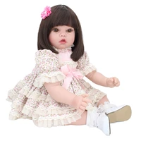 long hair princess baby reborn doll alive girl toys soft silicone babies dolls 55cm for children bebes reborn doll birthday gift
