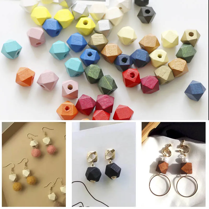 20 шт. бусины из натурального дерева для самостоятельного изготовления ювелирных