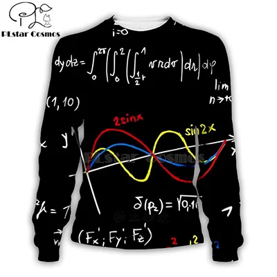 sweatshirt PLstar Космос забавные физика формула Математика 3d толстовки/кофты/с длинным рукавом печати бренд тройник зима унисекс Streetwear-3 - Цвет: sweatshirt