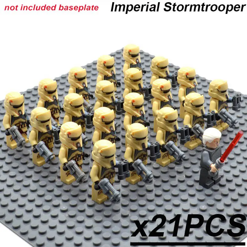 ImperialStormtrooper 21 шт./компл. Звездные войны королевской гвардии волк Trooper шок Trooper 501st Легион Палпатин конструкторных блоков, Детские кубики, игрушки для детей - Цвет: ImperialStormtrooper