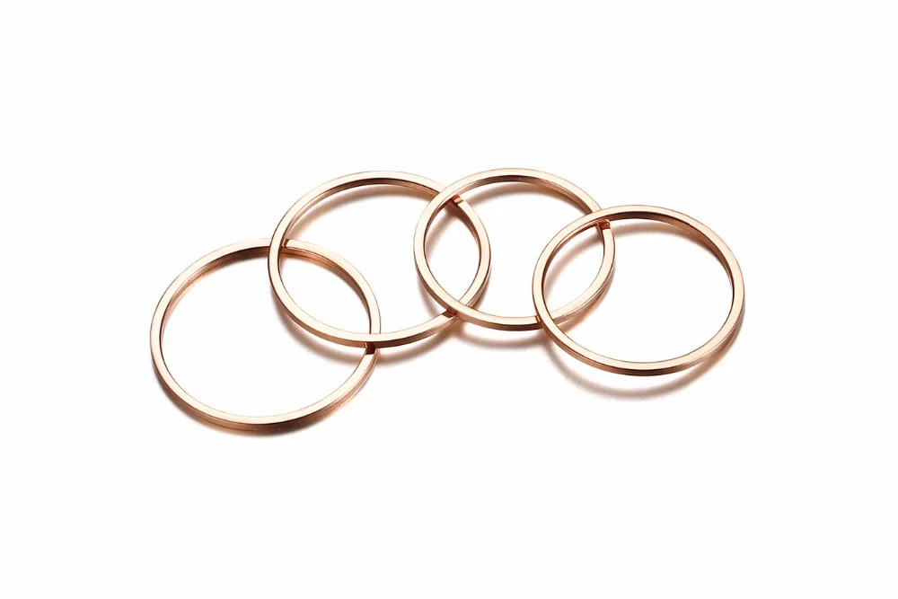 Женское кольцо из розового золота SIZZZ 4 комплекта размер 4/5/6/7|rose gold ring|gold ringring |