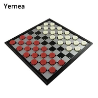 yernea new checkers game set high quality magnetic checkers folding checkerboard 2525 cm chessboard 40 checkers pieces