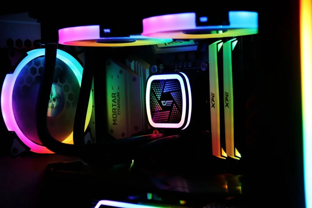 Aigo darkFlash DR12-Pro чехол вентилятор Aura Sync кулер вентилятор RGB регулируемый светодиодный 120 мм тихий удаленный компьютер кулер охлаждающий чехол для процессора вентилятор