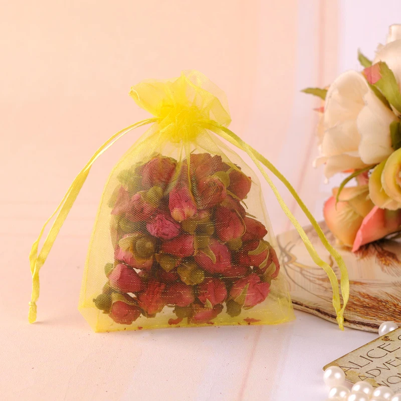 Сумки из органзы 10x15 см 50 шт bolsas de мешочек для украшений из органзы bolsitas de органза маленький Подарочный пакет sacchetti органза может логотип на заказ
