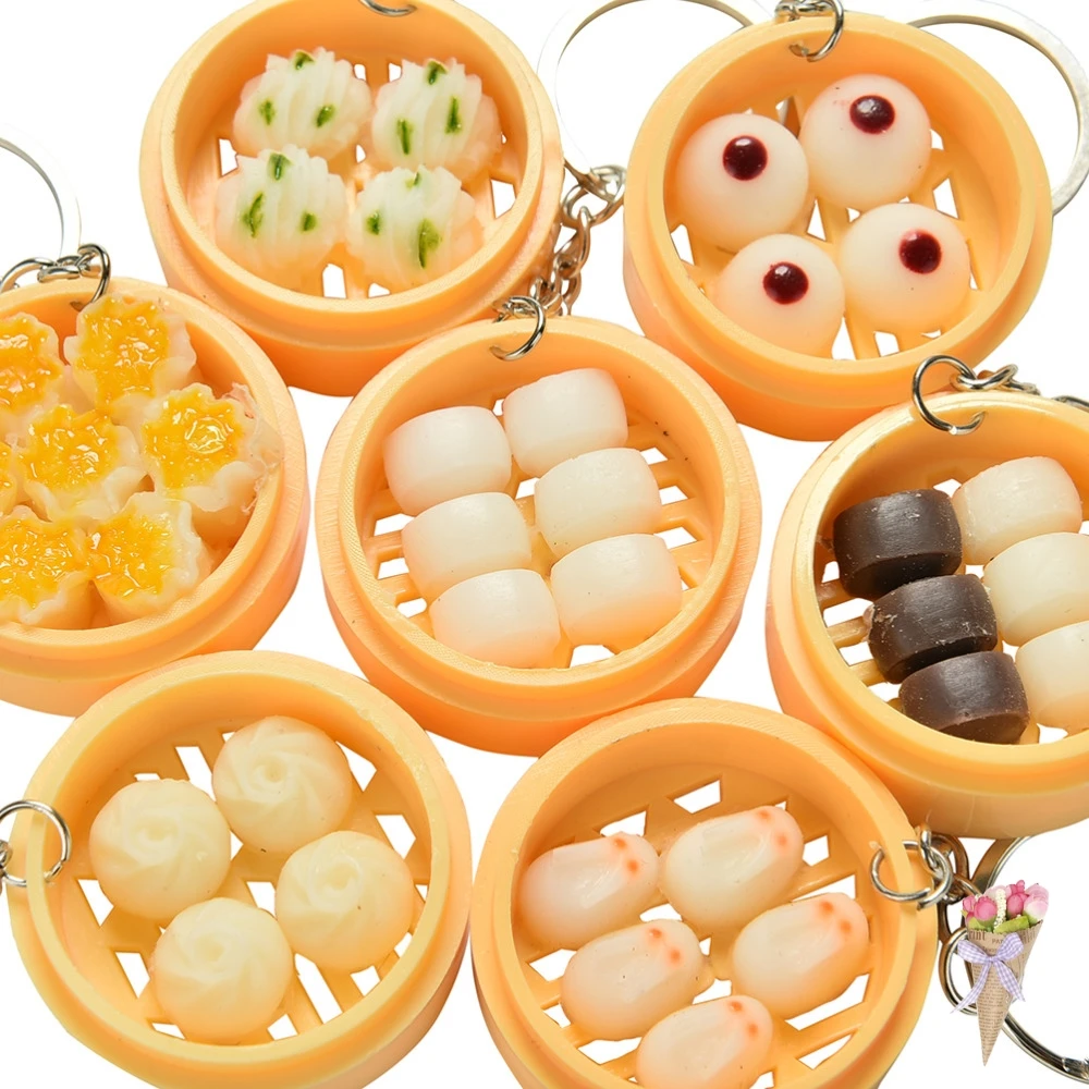 1 шт. новые подарки Булочки с эмуляцией еды пароварки брелок подвеска для
