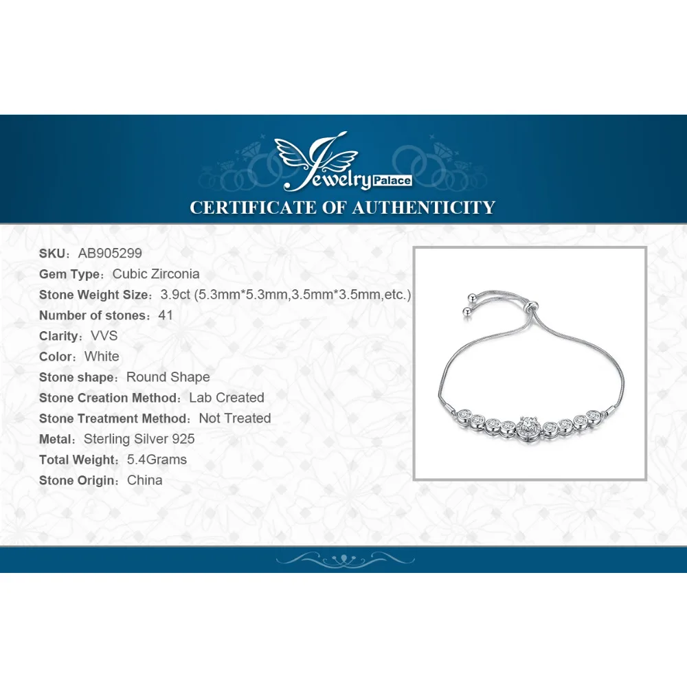Женский браслет органайзер JewelryPalace из стерлингового серебра 925 пробы|Гибкие и