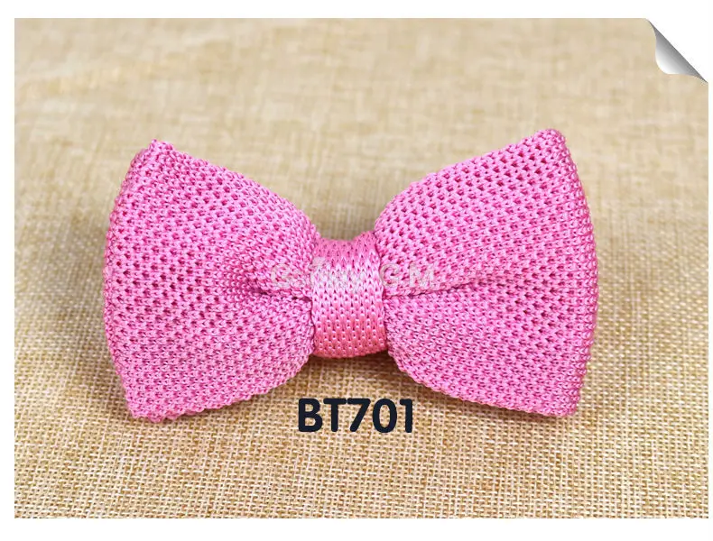 New Men Solid Knitted Bowtie Bow Tie for Mens Pre-Tied Adjustable Knit Bowtie 20 colors Free shipping