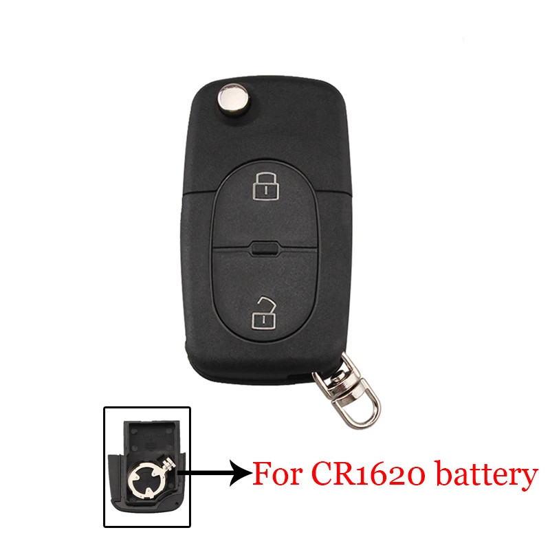 GORBIN для CR1620/CR2032 держатель батареи дополнительный ключ оболочки для Audi A2 A3 A4 A6 старых моделей 2 кнопки складной пульт дистанционного ключа чехол