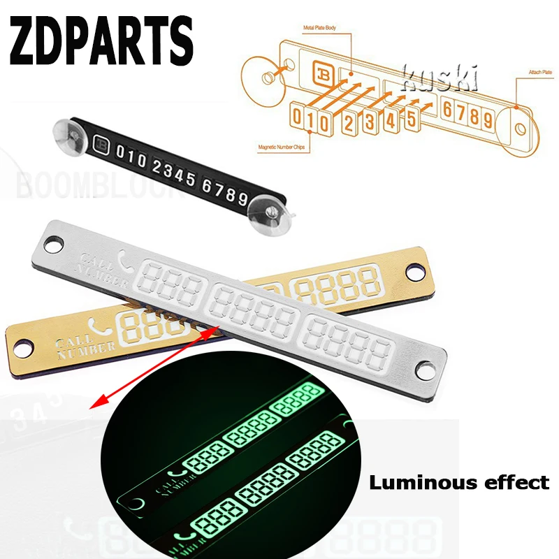 ZDPARTS автомобильные магнитные светящиеся наклейки для временной парковки для Audi A3 A4 B7 B8 B6 A6 C6 C5 Q5 VW Passat B5 B6 B7 Golf 4 7 6