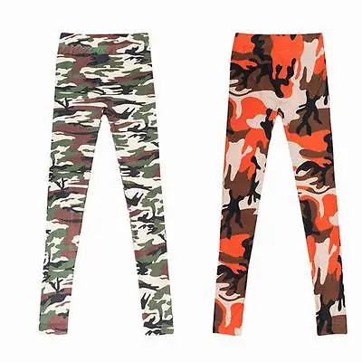 Женские армейские Ретро камуфляжные печатные растягивающиеся облегающие