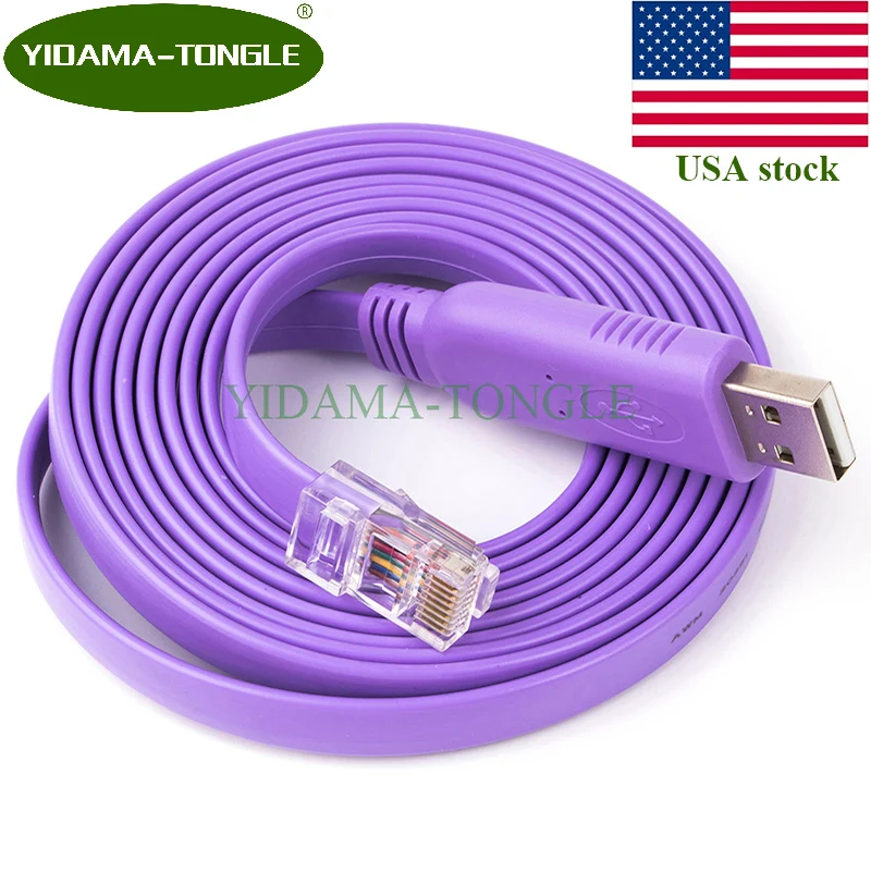 FTDI USB к RJ45 фиолетовый кабель/шнур для консоли Cisco кабель Windows 8 7 Vista MAC Linux RS232 США в
