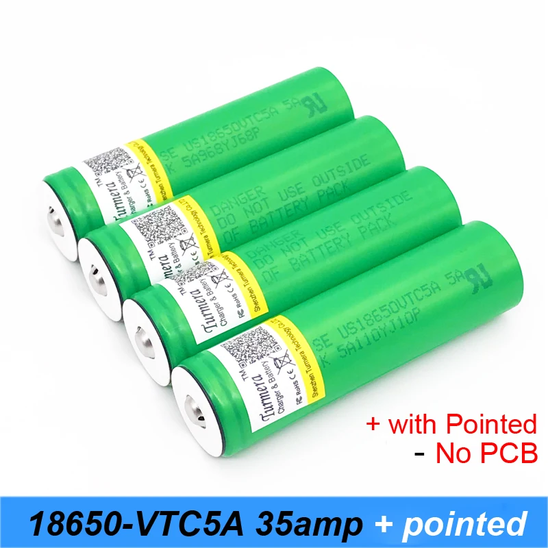Оригинальный VTC5A TMax 40A Импульсный разряд 60A 220В US18650VTC5A с заостренным концом 3 6 мАч