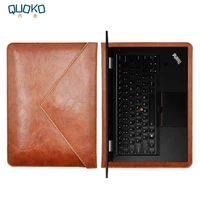 laptop bag case microfiber leather sleeve for lenovo thinkpad t460 t470 t480 14inch dual pocket envelope style