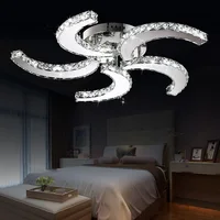 Home Lighting Led Luxury Modern Ceiling Light Crystal Lights Lamparas De Techo Living Bedroom Nordic Lustres Lamps 3/5 Blades